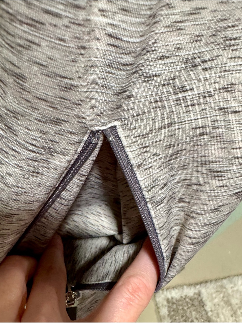 Iron Joc Heathered Light Gray Zip-Up Sleeveless Vest L - Picture 3 of 4